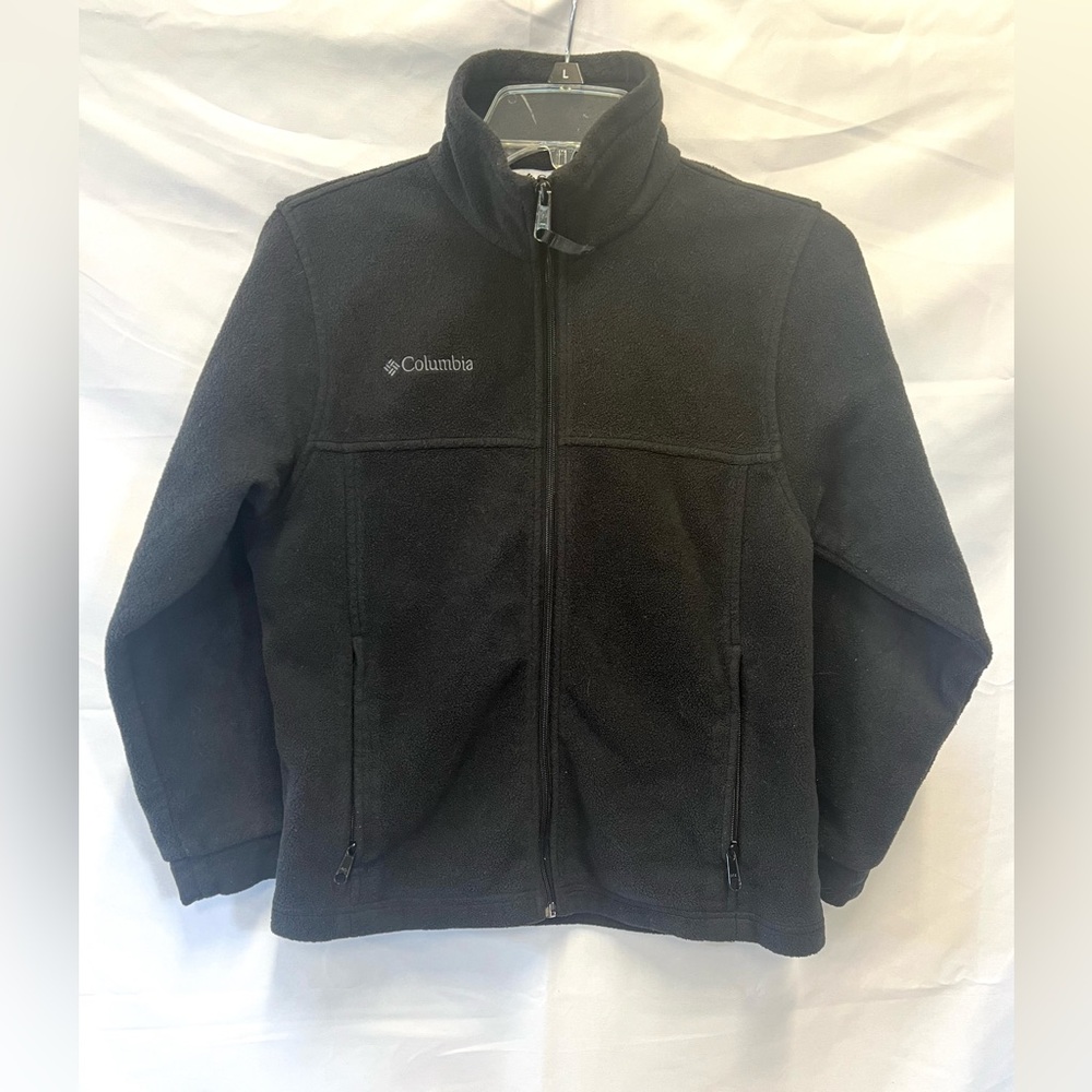 Columbia Jacket Youth Size 10-12 Black Full Zip Up Fleece